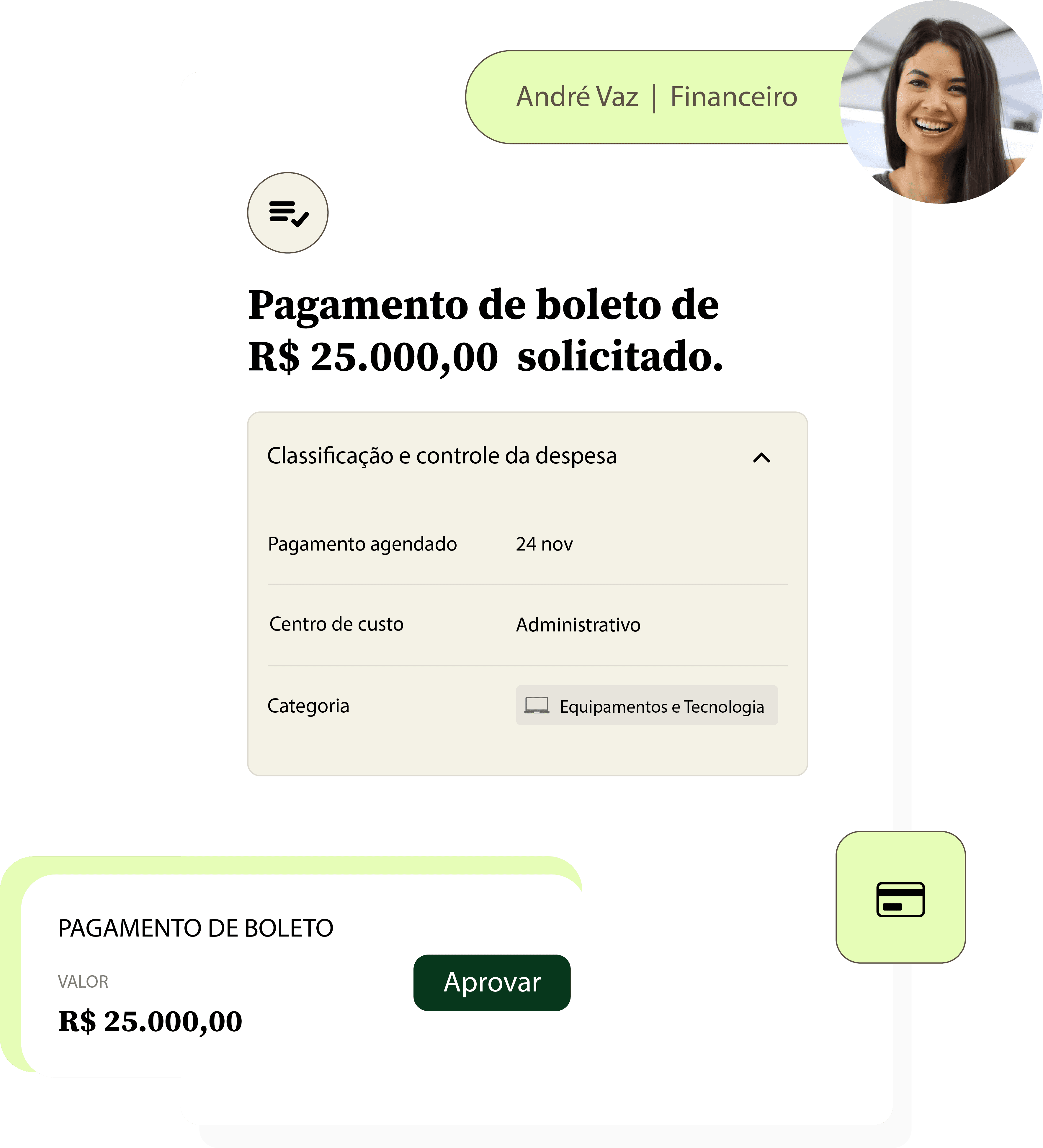 Visualização de pagamento de boletos